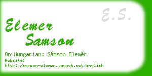 elemer samson business card